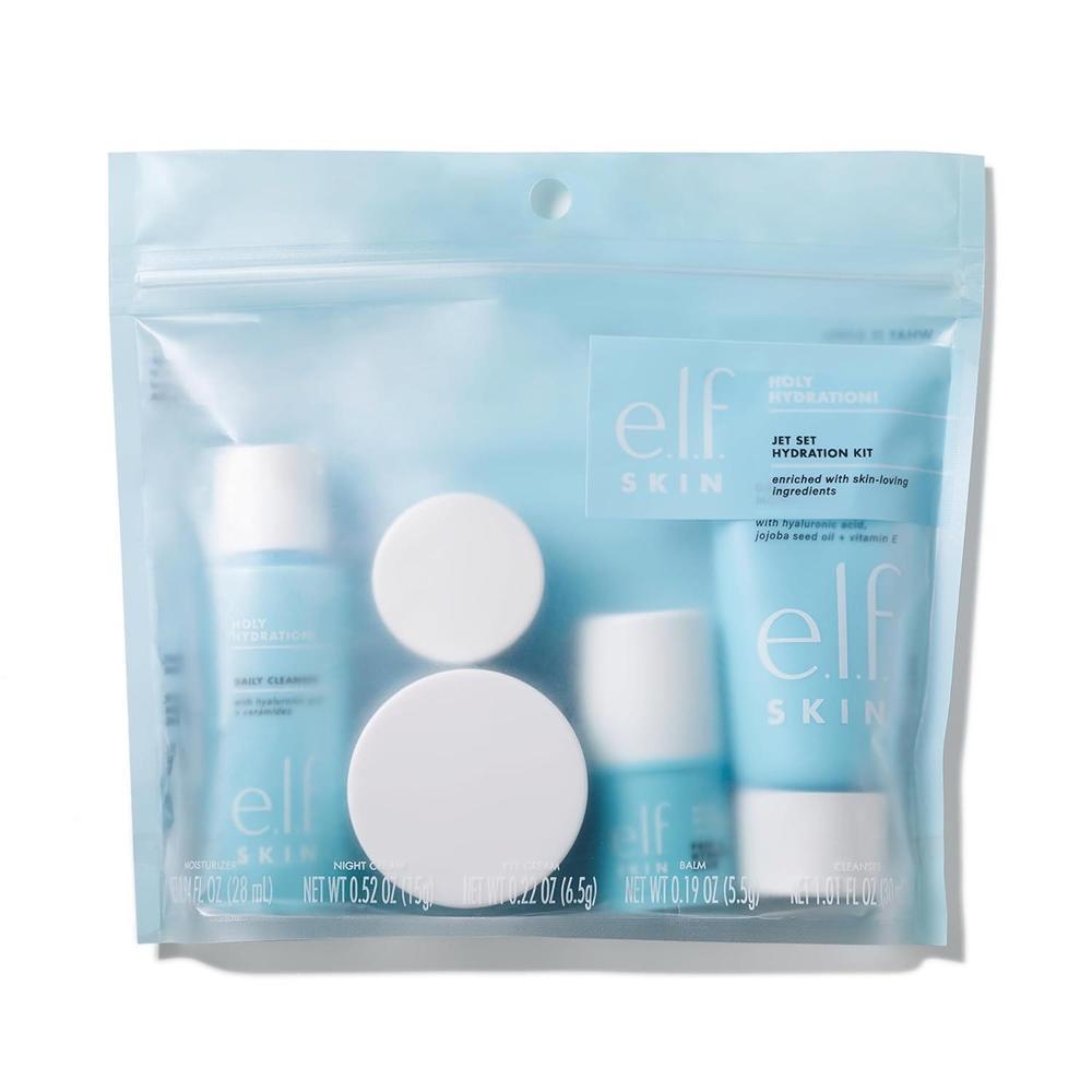 Holy Hydration! Jet Set Hydration Skincare Set, Face Cleanser, Balm, Moisturizer, Eye & Night Cream