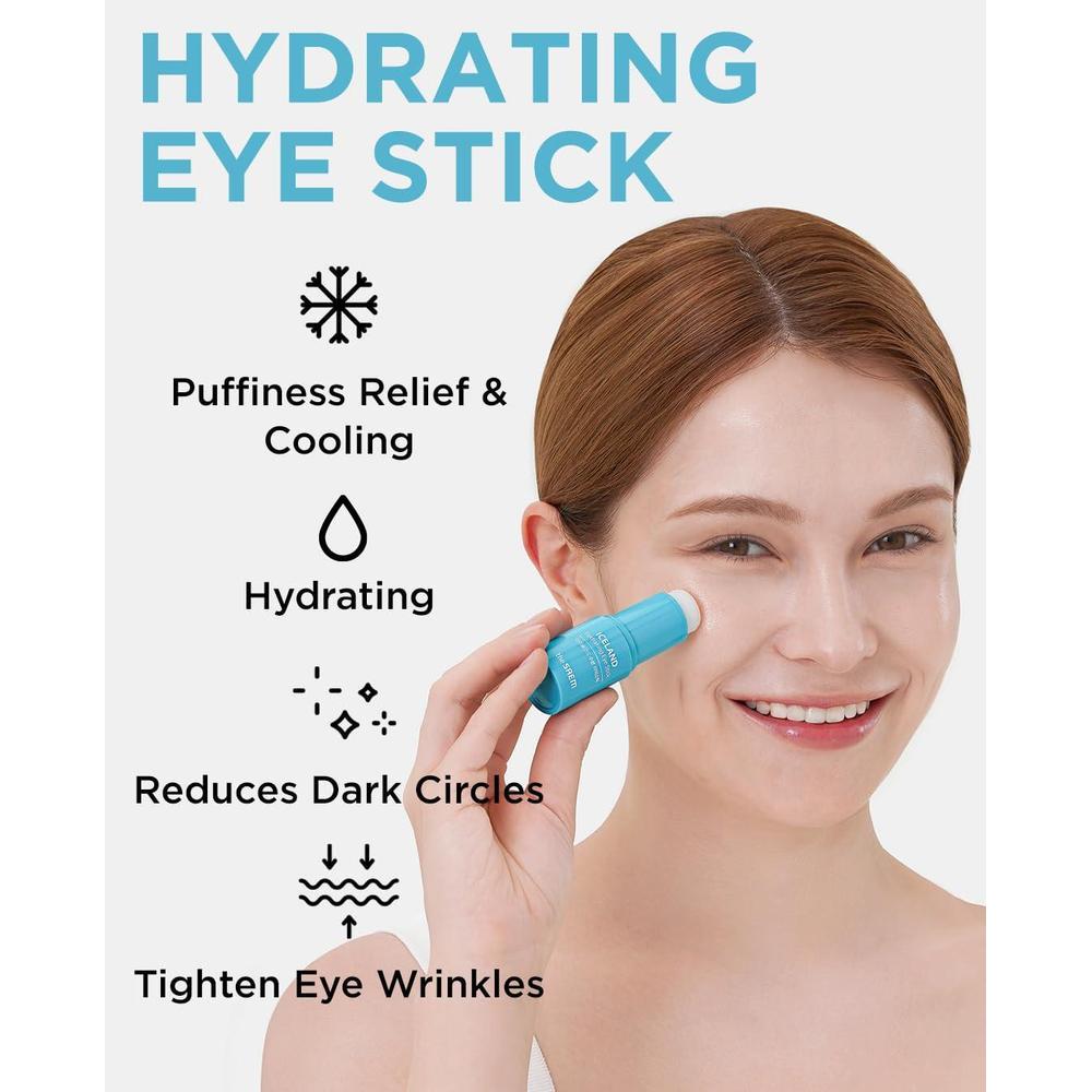 Iceland Hydrating Eye Stick Refreshing Eye Balm for Dark Circles and Puffiness - 6.8g
