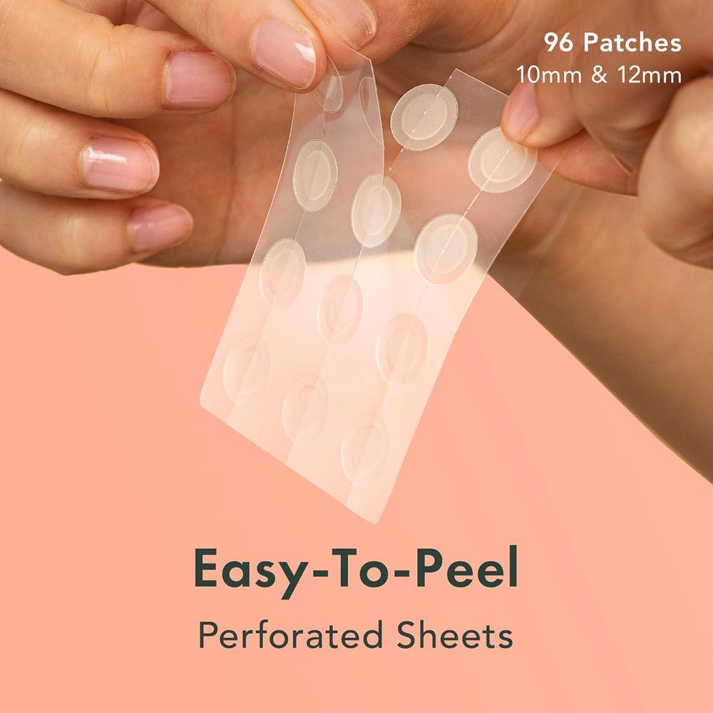 Miracle Invisible Spot Cover Hydrocolloid Patch, Treatment For Breakouts, 96 Count, 2 Sizes