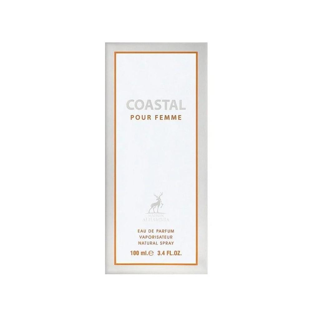 Maison Alhambra Coastal para mujer EDP Spray fragancia floral amaderada con notas de fresia, pimienta y jazmín, toque elegante