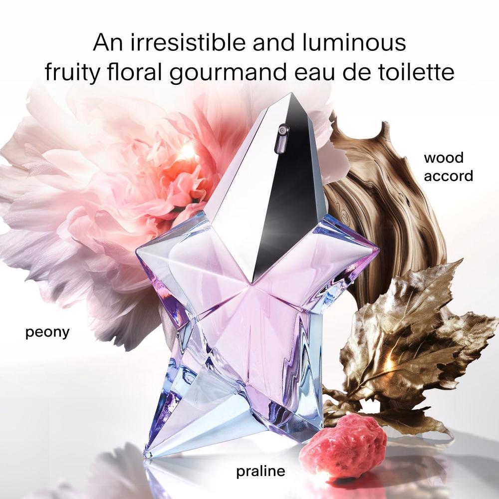 Mugler Angel Eau de Toilette para mujer, fragancia floral y amaderada, notas de peonía y praliné, larga duración