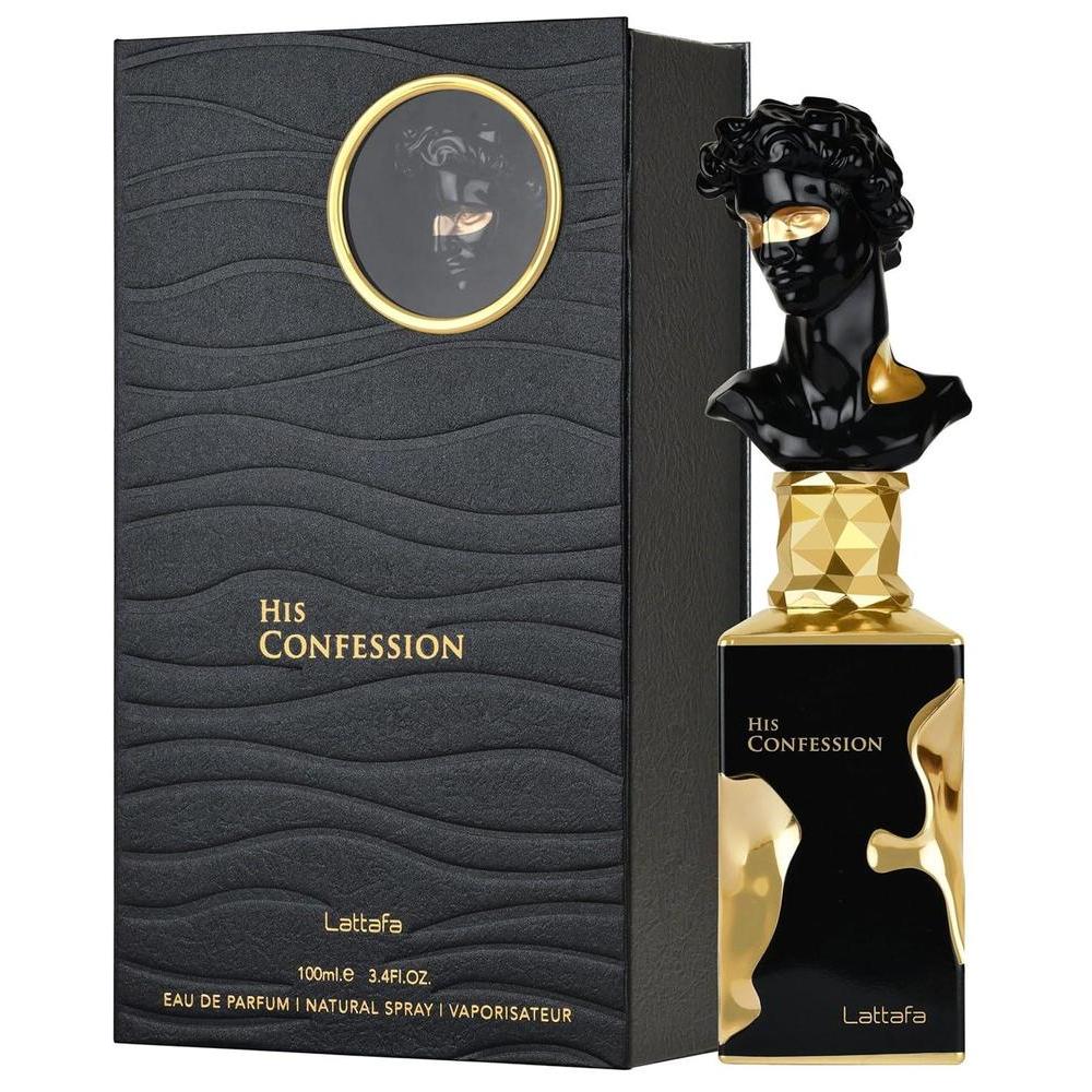Lattafa His Confession for Men Eau de Parfum Spray, 3.4 Ounce / 100 Ml