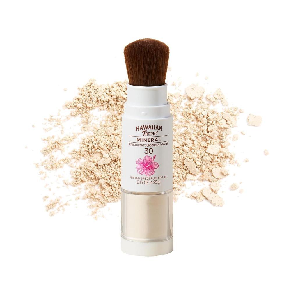 Hawaiian Tropic Mineral Powder Sunscreen Brush SPF 30, 4.25g