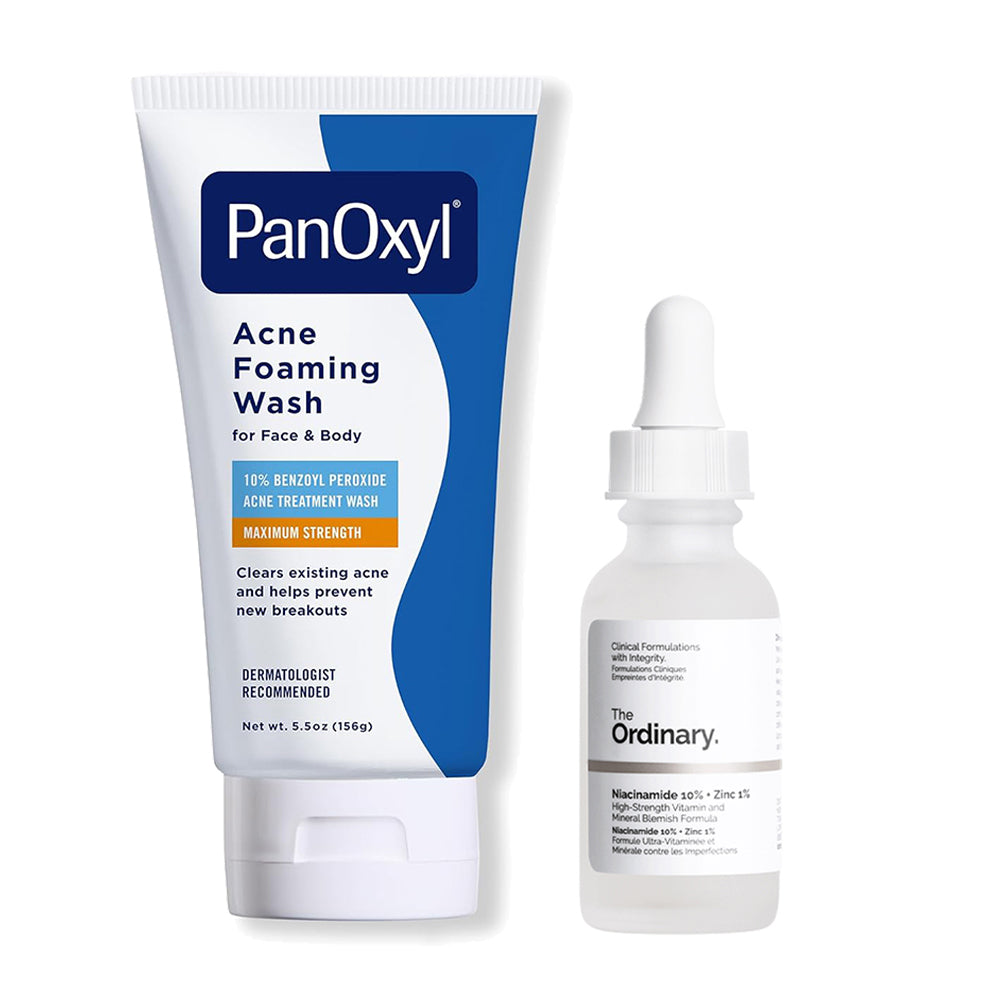 Pack PanOxyl Acne Foaming Wash Benzoyl Peroxide 10%  5.5 Oz + Niacinamide 10% + Zinc 1%