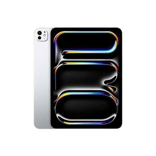 Apple iPad Pro 11-Inch (M4): Built for Apple Intelligence, Ultra Retina XDR Display, 256GB, 12MP Front/Back Camera, LiDAR Scanner, Wi-Fi 6E, Face ID, All-Day Battery Life — Silver