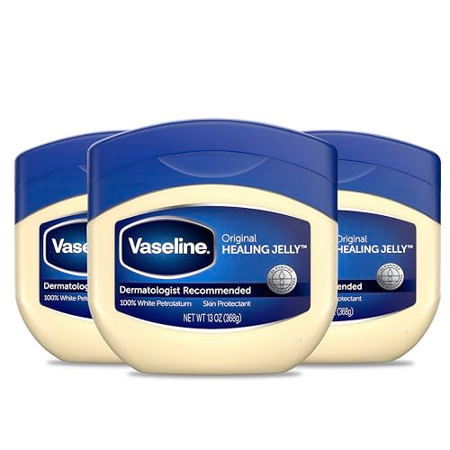 Vaseline Petroleum Jelly Original 3 Count Provides Dry Skin Relief And Protects Minor Cuts Dermatologist Recommended And Locks In Moisture 13oz