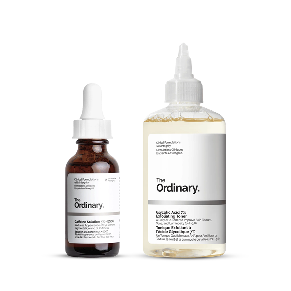 Pack The ordinary Glycolic & caffeine solution