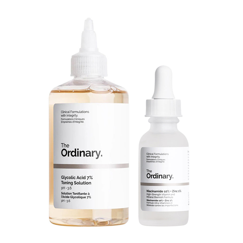 Pack Niacinamide 10% + Zinc 1% + Glycolic Acid 7% Exfoliating Toner