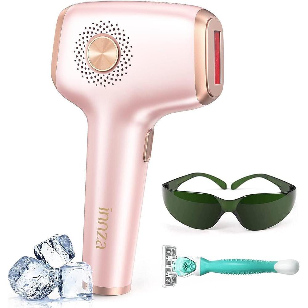 INNZA IPL Hair Removal with Ice Cooling Care Function for Women,Long-Lasting Results,999,999 Flashes Painless IPL Hair Remover, Hair Removal Device for Armpits Legs Arms Bikini Line