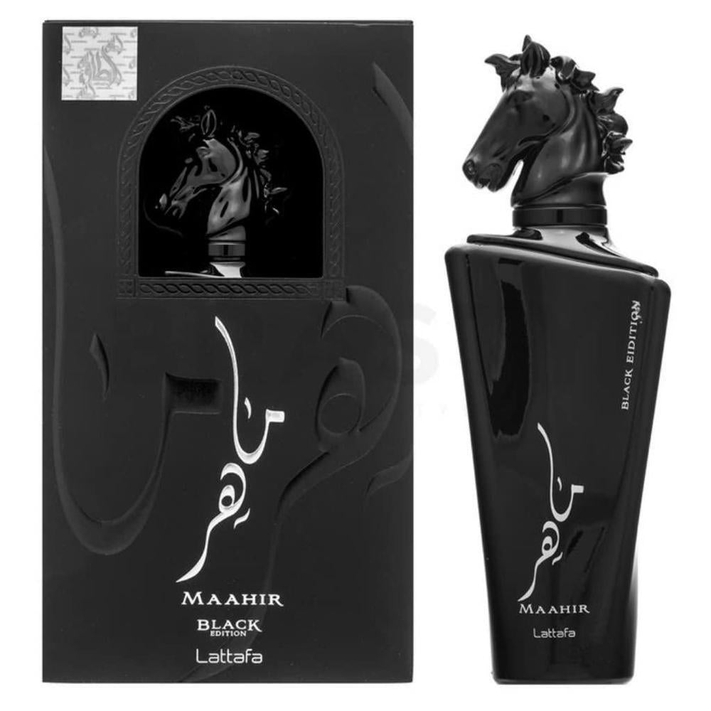 Lattafa Perfumes Maahir Black Edition Eau de Parfum Unisex 100 ml, çmbar Picante Oriental