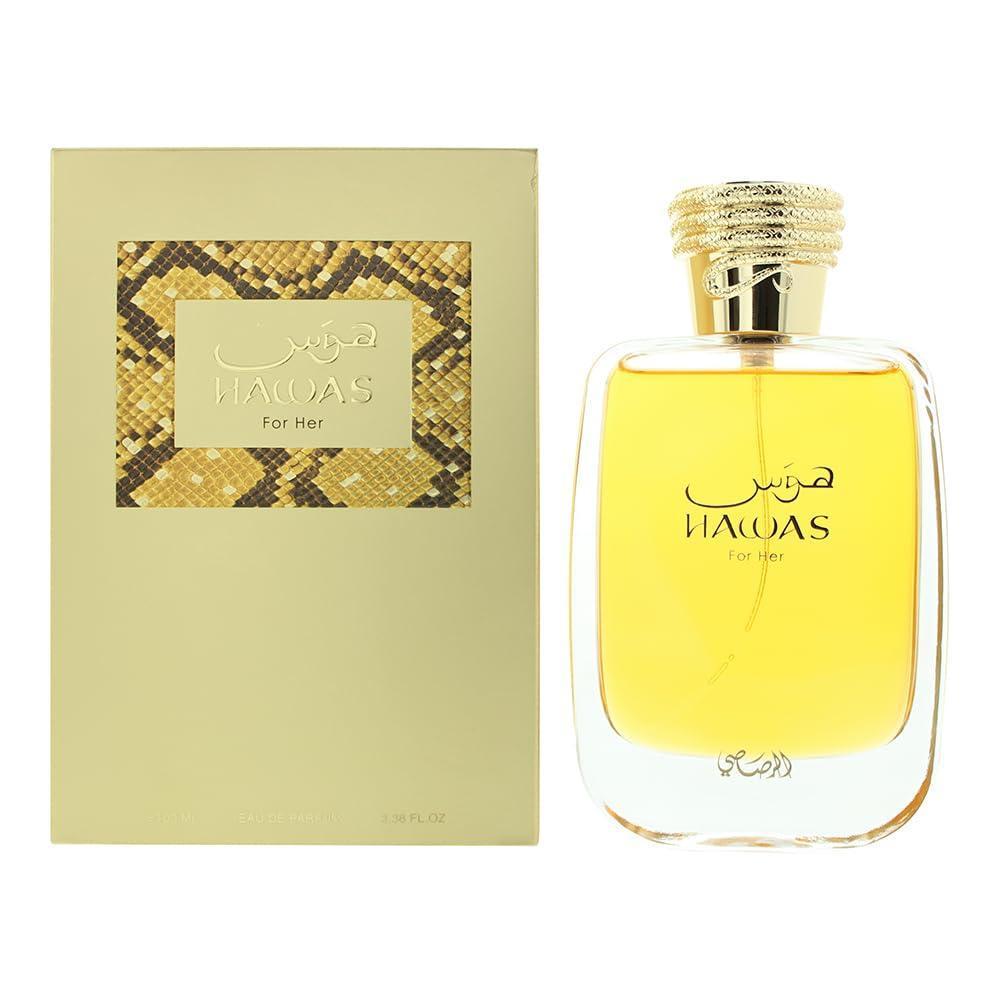 Rasasi Hawas Eau de Parfum Spray para Mujer, fragancia duradera y femenina en presentación de 100 ml