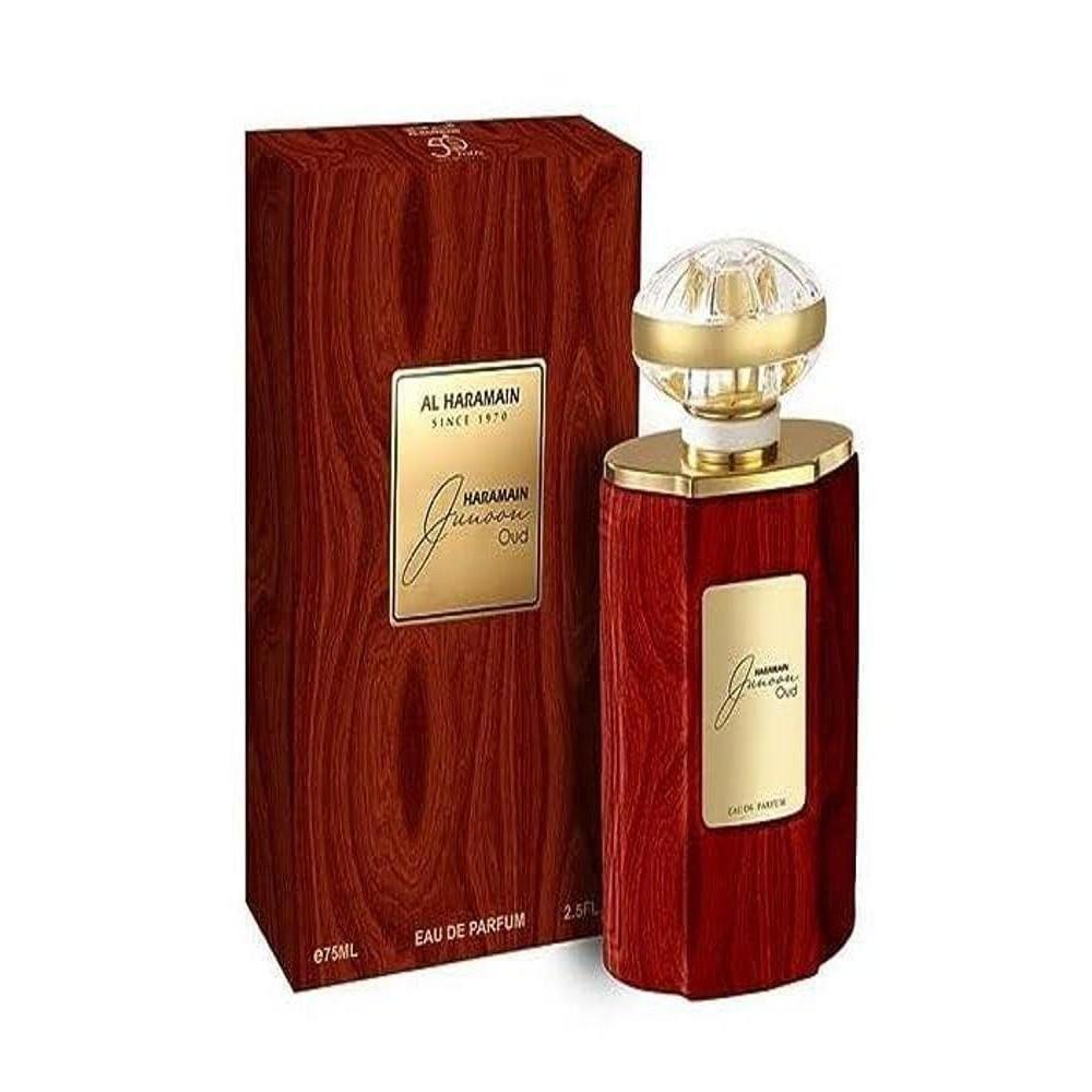 Al Haramain Junoon Oud Eau De Parfum en aerosol, unisex, fragancia sofisticada