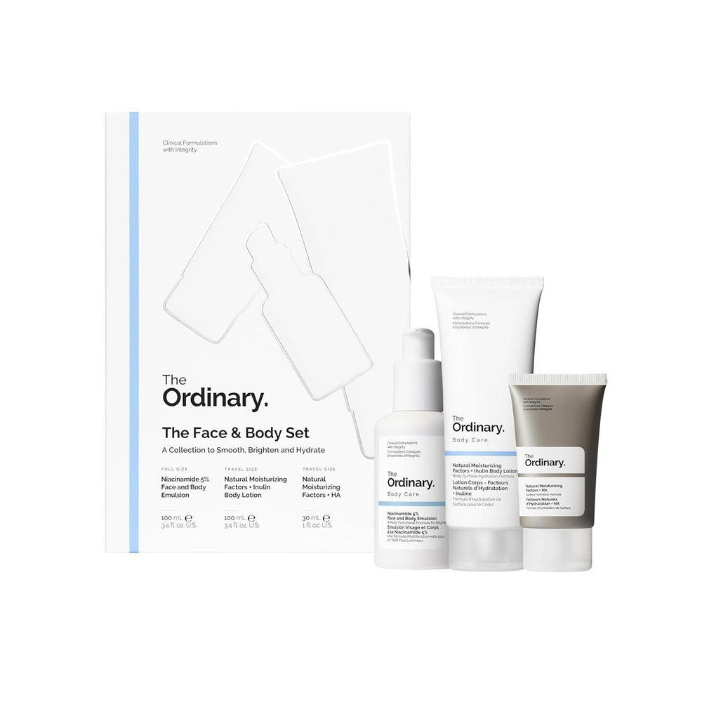 Daily Skincare Routine Set with Niacinamide 5% Face & Body Emulsion, Body Lotion