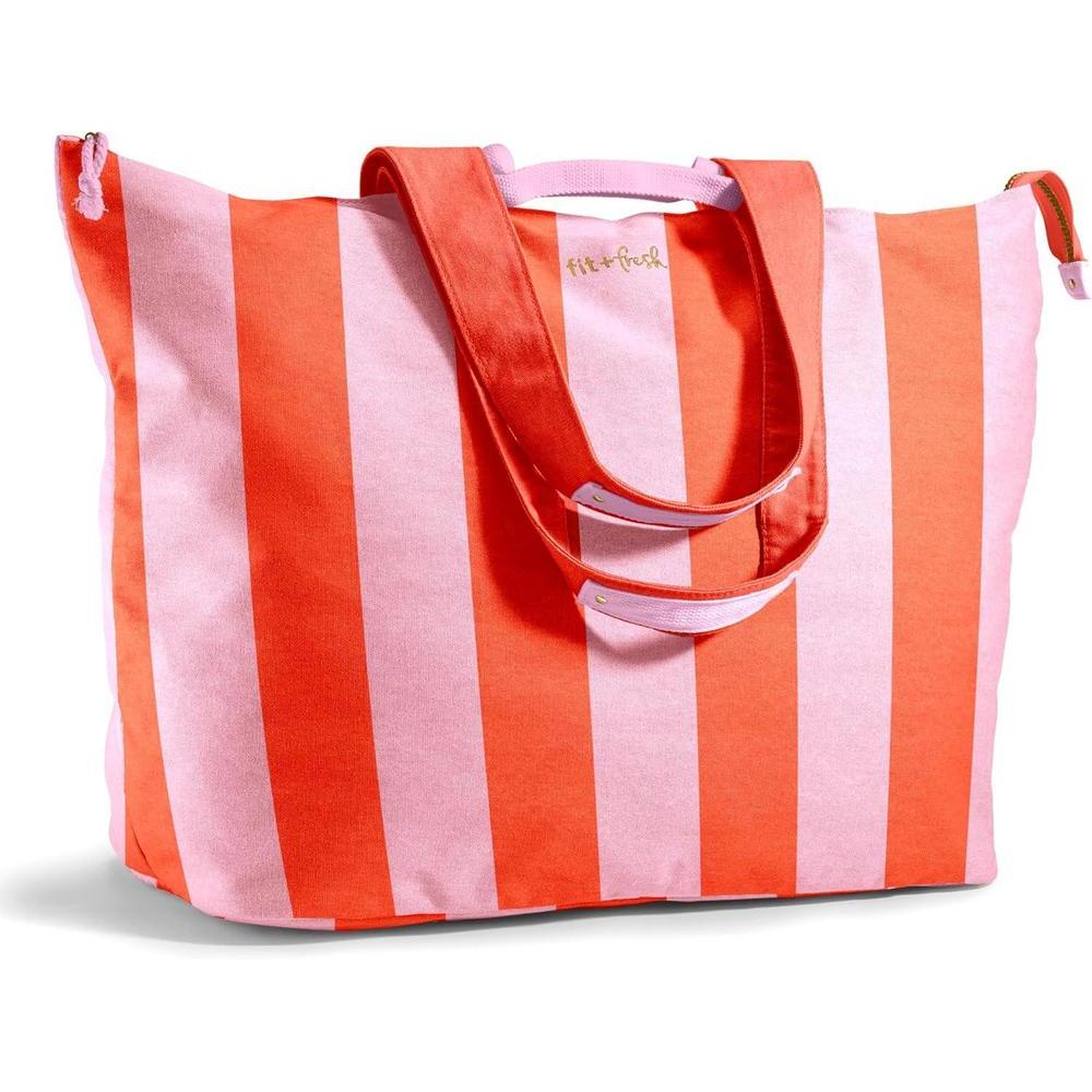 Fit & Fresh Large Beach Bag for Women - Extra Large Travel Tote With Pockets