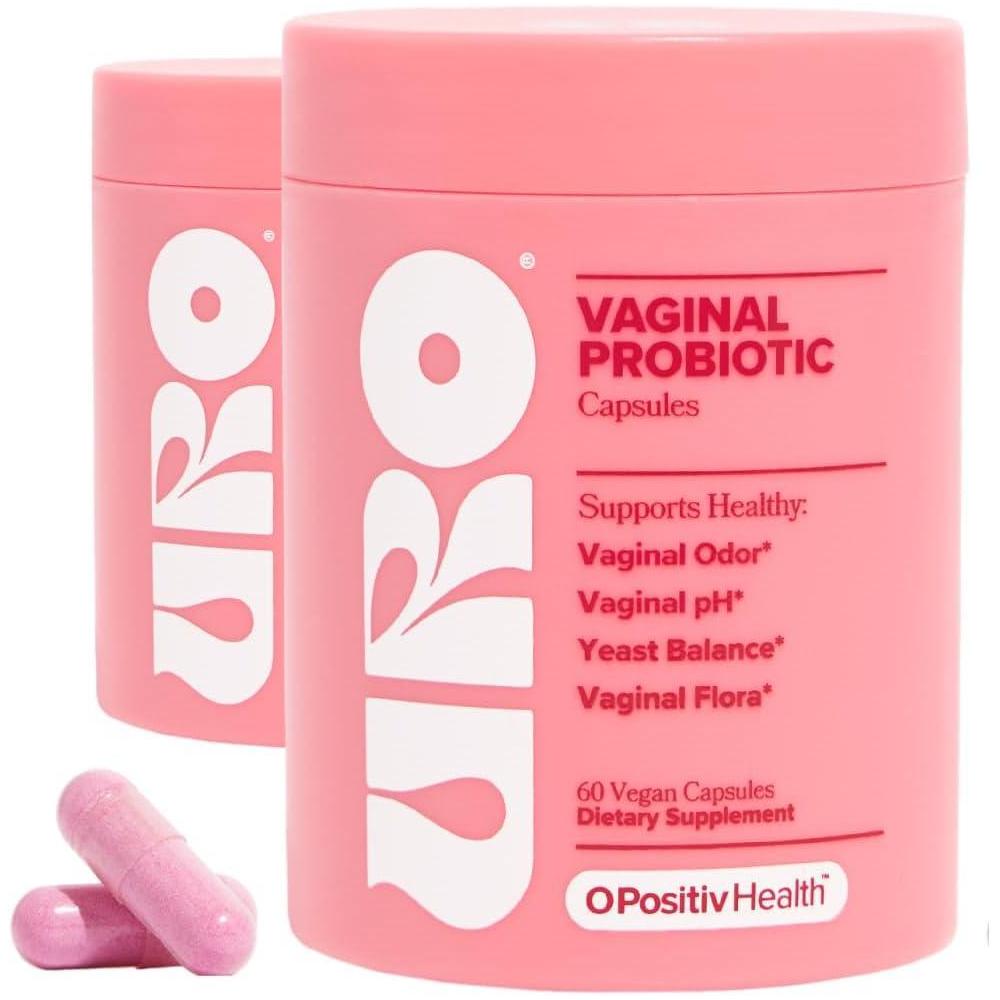 O Positiv URO Vaginal Probiotics for Women pH Balance with Prebiotics & Lactobacillus Probiotic Blend - Vaginal Health Supplement - Promote Healthy Vaginal Odor & Vaginal Flora, 60 Count (Pack of 2)