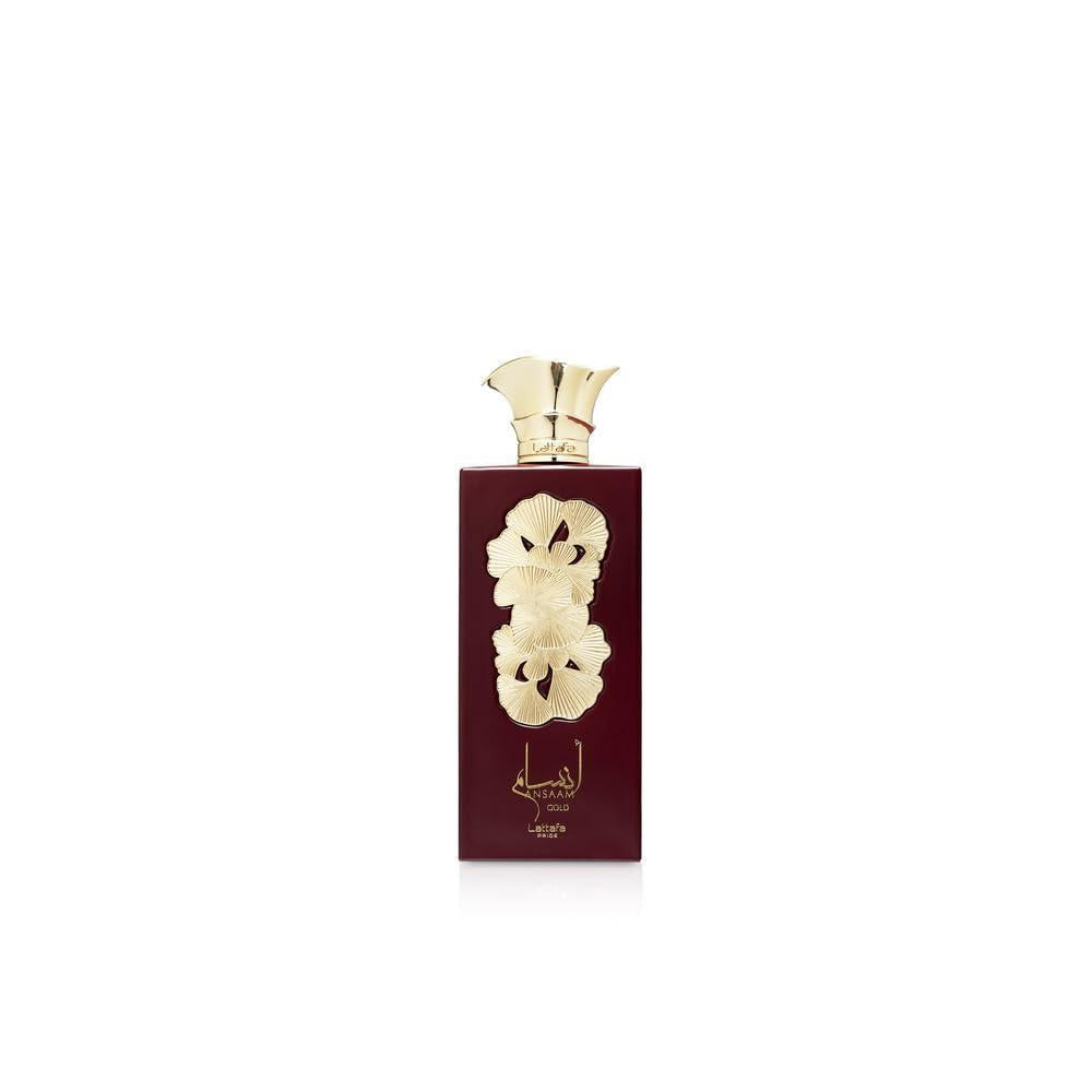 Lattafa Ansaam Gold Eau De Parfum Spray para Unisex, con fragancia floral de 100 ml, c‡lida y lujosa, aroma duradero.