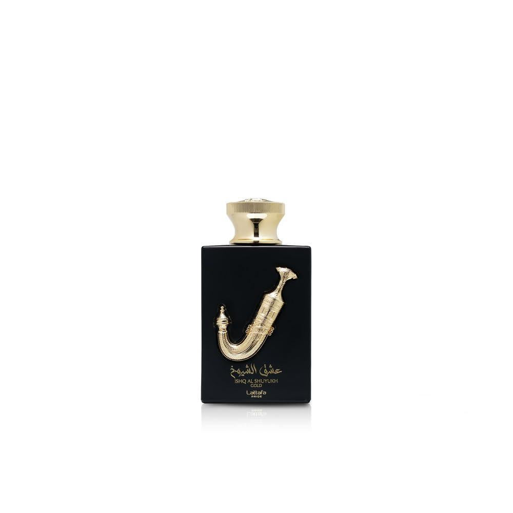 Lattafa Pride Ishq Al Shuyukh Gold - Eau de Parfum unisex con notas amaderadas, 100 ml