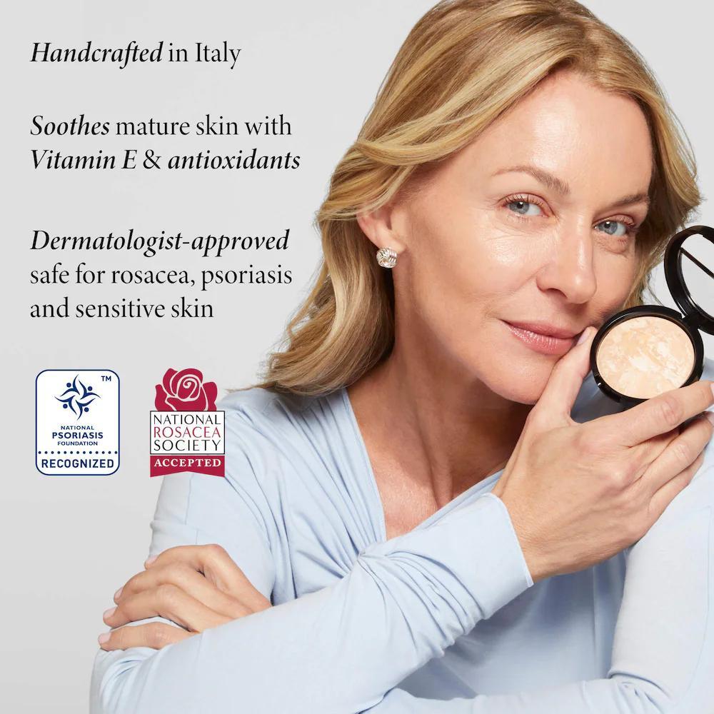 Balance and Brighten Color Correcting Baked Powder Foundation + Kabuki Brush