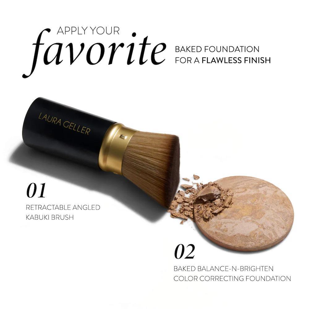 Balance and Brighten Color Correcting Baked Powder Foundation + Kabuki Brush