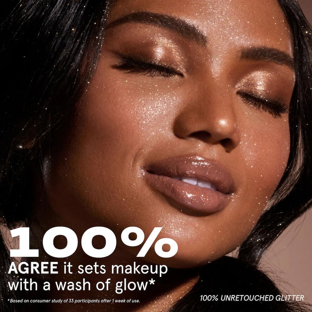 On 'Til Dawn Waterproof Glitter Setting Spray - Brown Sugar