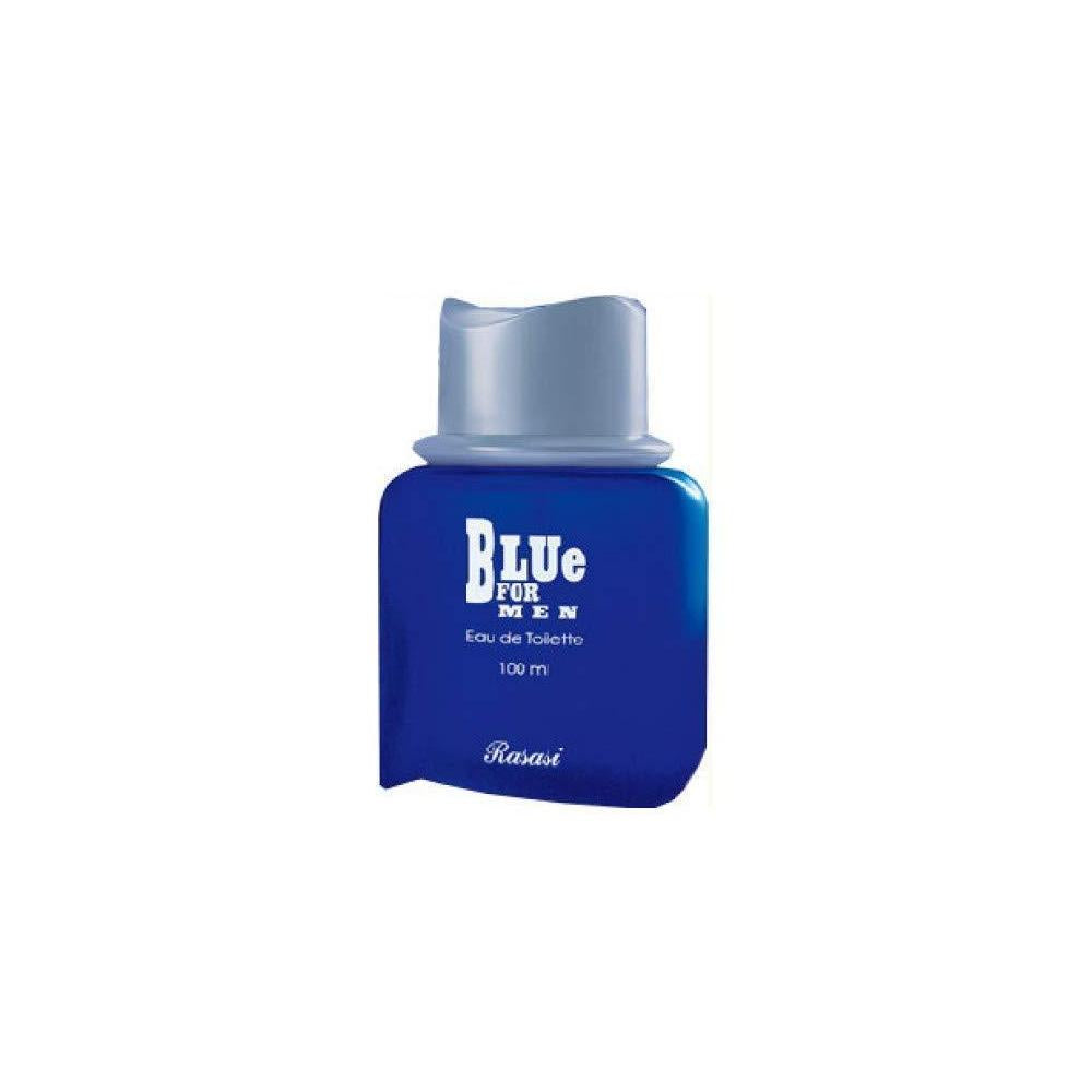 Rasasi Blue Eau De Toilette Spray para hombre, fragancia fresca de menta y mandarina con base amaderada y ambarina