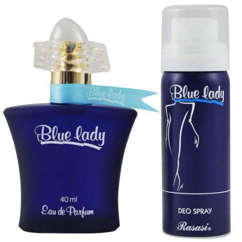 RASASI Blue Juego de 2 piezas para mujer Eau De Parfum Spray y Desodorante Spray