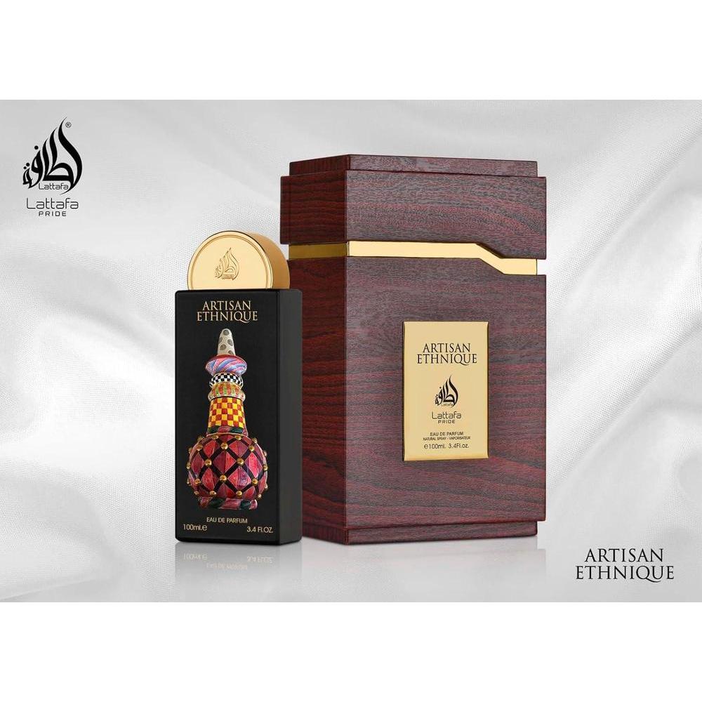 Lattafa Pride Artisan Ethnique for Unisex Eau de Parfum Spray, 3.4 Ounce / 100 ml