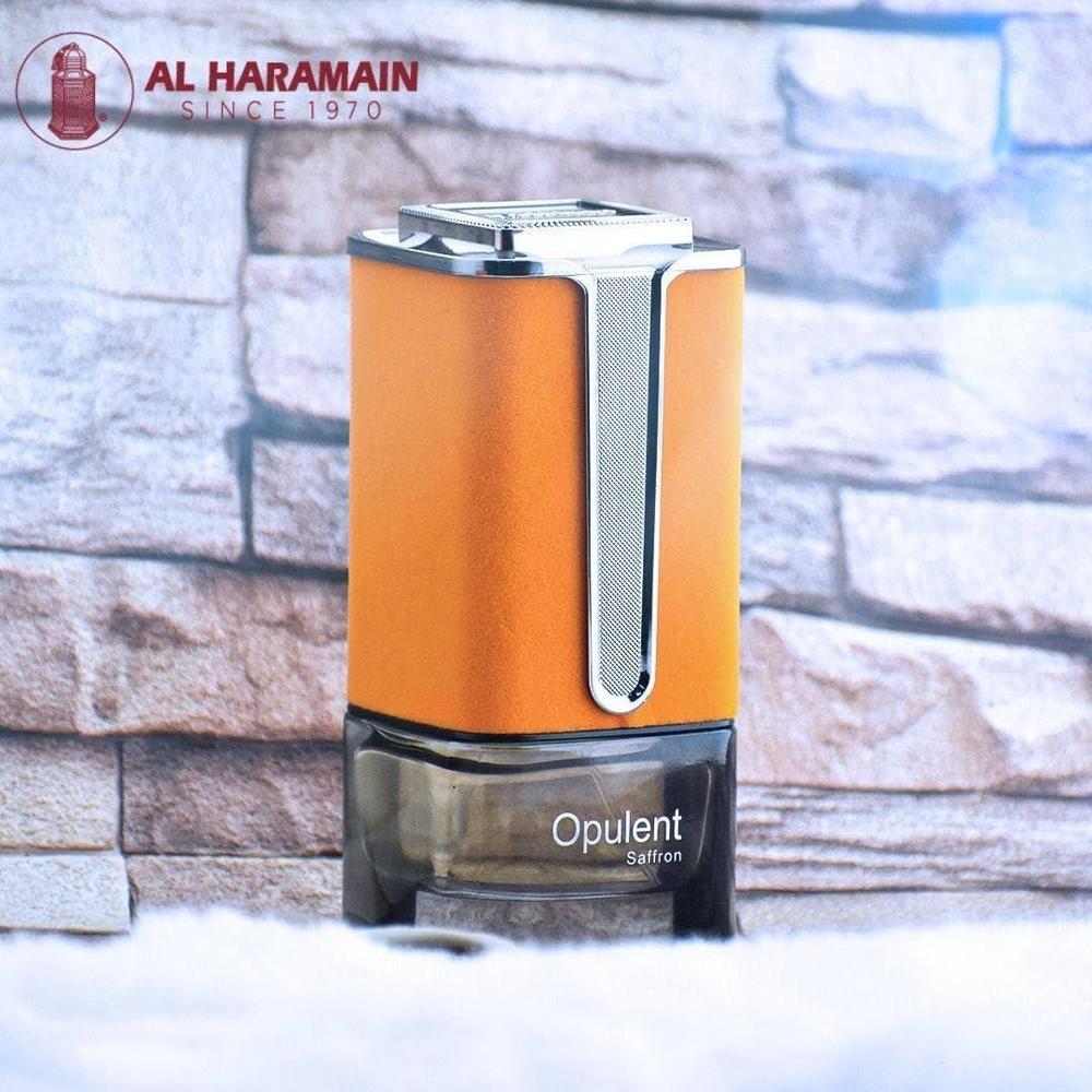 Al Haramain Opulent Saffron - Colonia para hombres árabe con fragancia oriental y perfume de larga duración