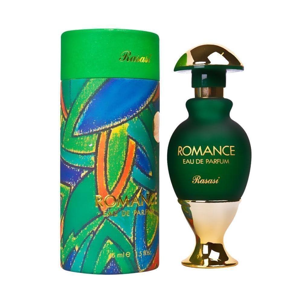 Rasasi Romance Eau de Parfum en espray para mujer, con notas de Jacinto, Ylang-Ylang, Jazmín, Almizcle y Ámbar