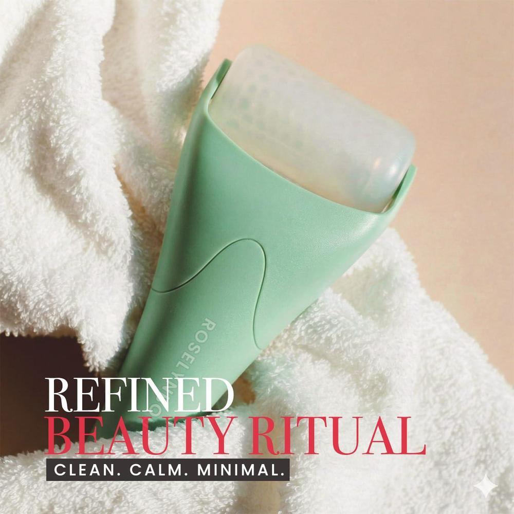 ROSELYNBOUTIQUE Ice Roller for Face Wrinkles Fine Lines Puffiness Stick Massager Facial Skin Care Tools Self Care Gifts for Men Women (Green)