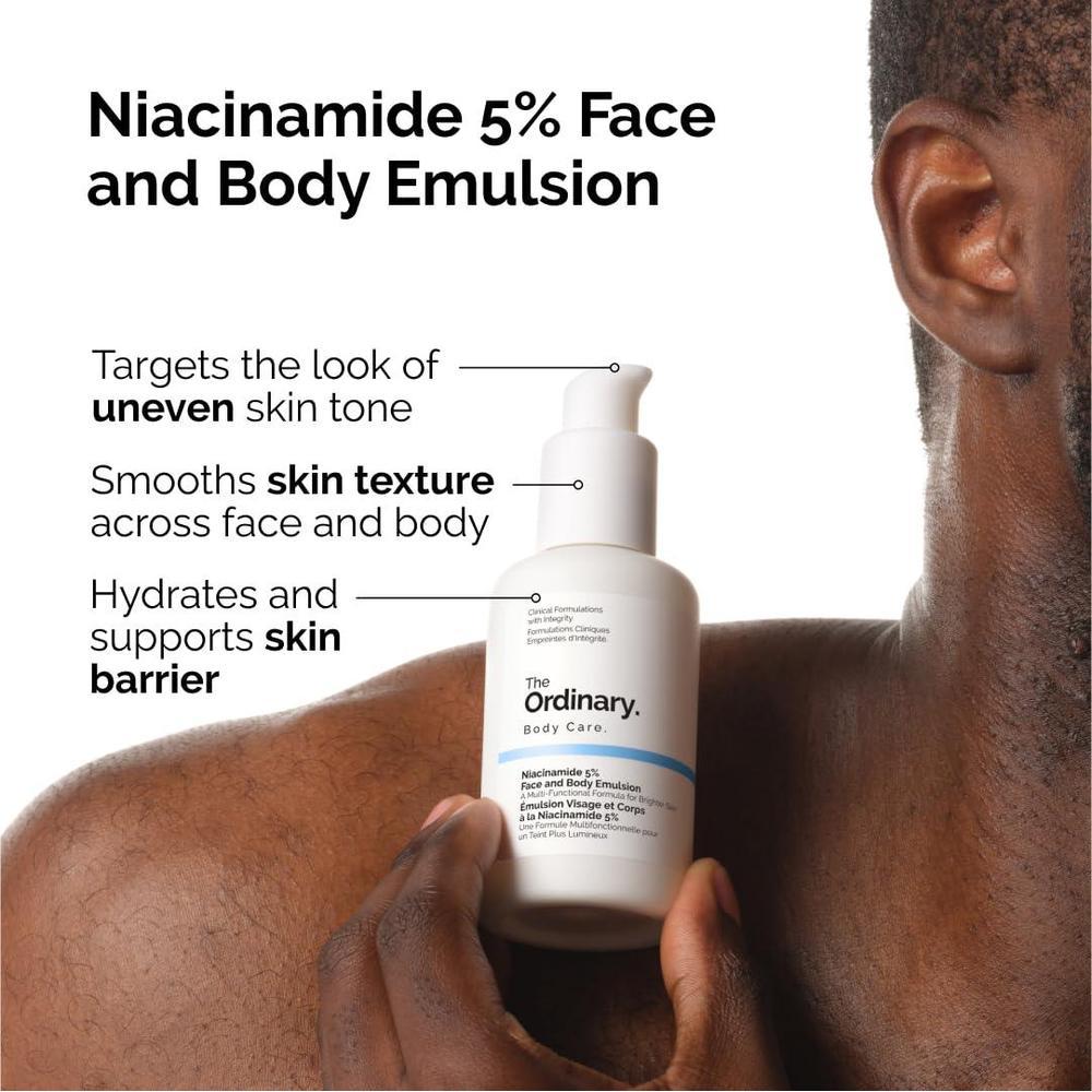 Daily Skincare Routine Set with Niacinamide 5% Face & Body Emulsion, Body Lotion