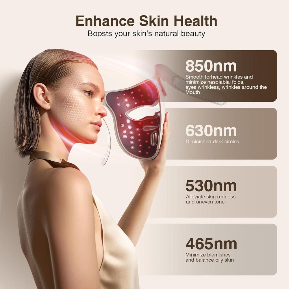 Red Light Face Mask 9 Modes Rechargeable