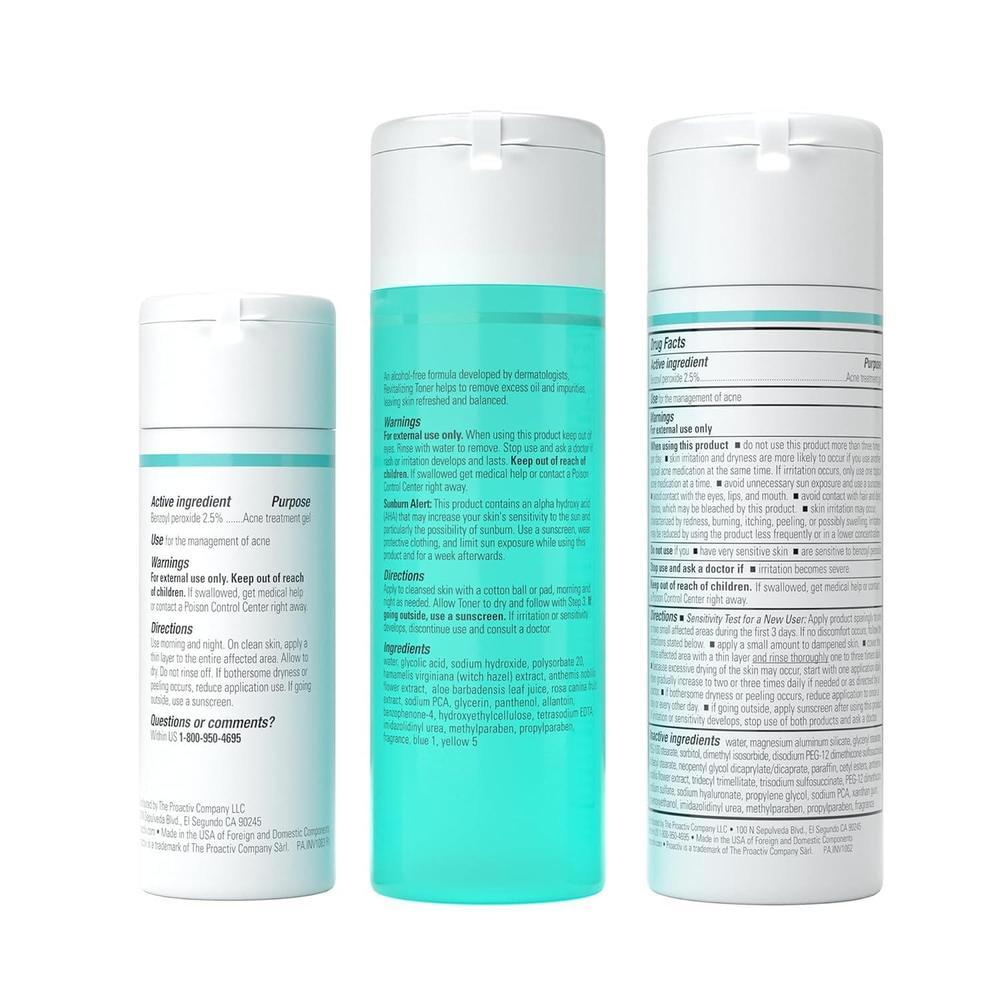 Proactiv 3 Step Acne Treatment w/ Pimple Patches - Benzoyl Peroxide Wash