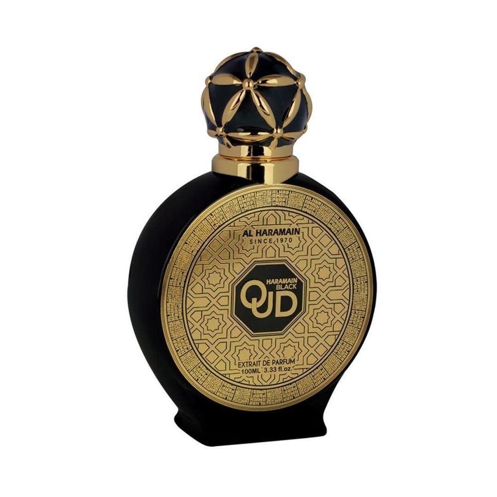 Al Haramain Black Oud - Perfume unisex enigmático con cardamomo, ámbar y granos tonka para un aroma sofisticado