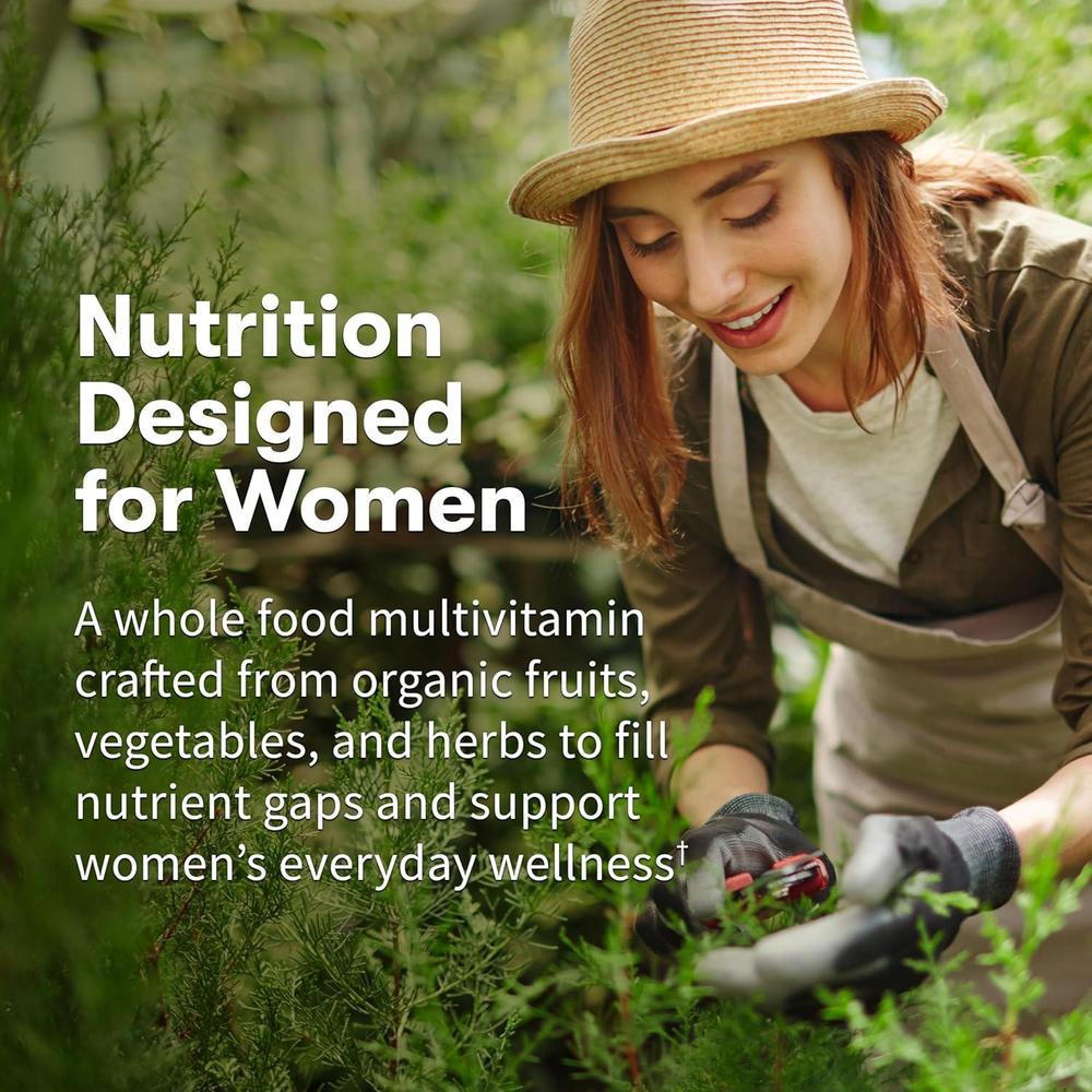 Garden of Life Organics Multivitamin for Women - Women's Once Daily Multi - Whole Food Multi with Iron, Biotin, Vegan Organic Womens Multivitamin for Health, Energy Hair Skin and Nails, 60 Tablets