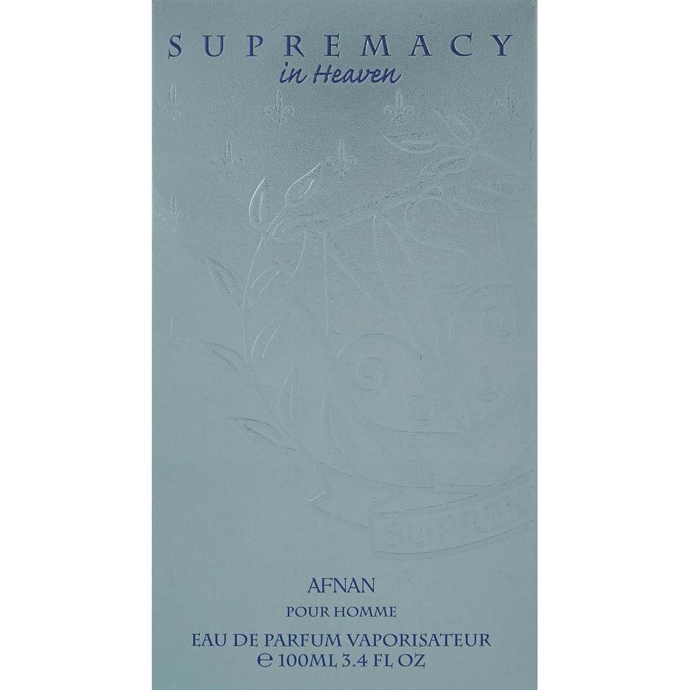 Afnan Supremacy In Heaven Eau de Parfum Spray para hombre, fragancia amaderada y almizclada