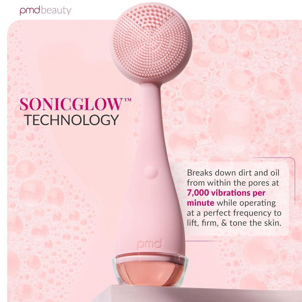Smart Facial Cleansing Device With Silicone Brush & Anti-Aging Massager