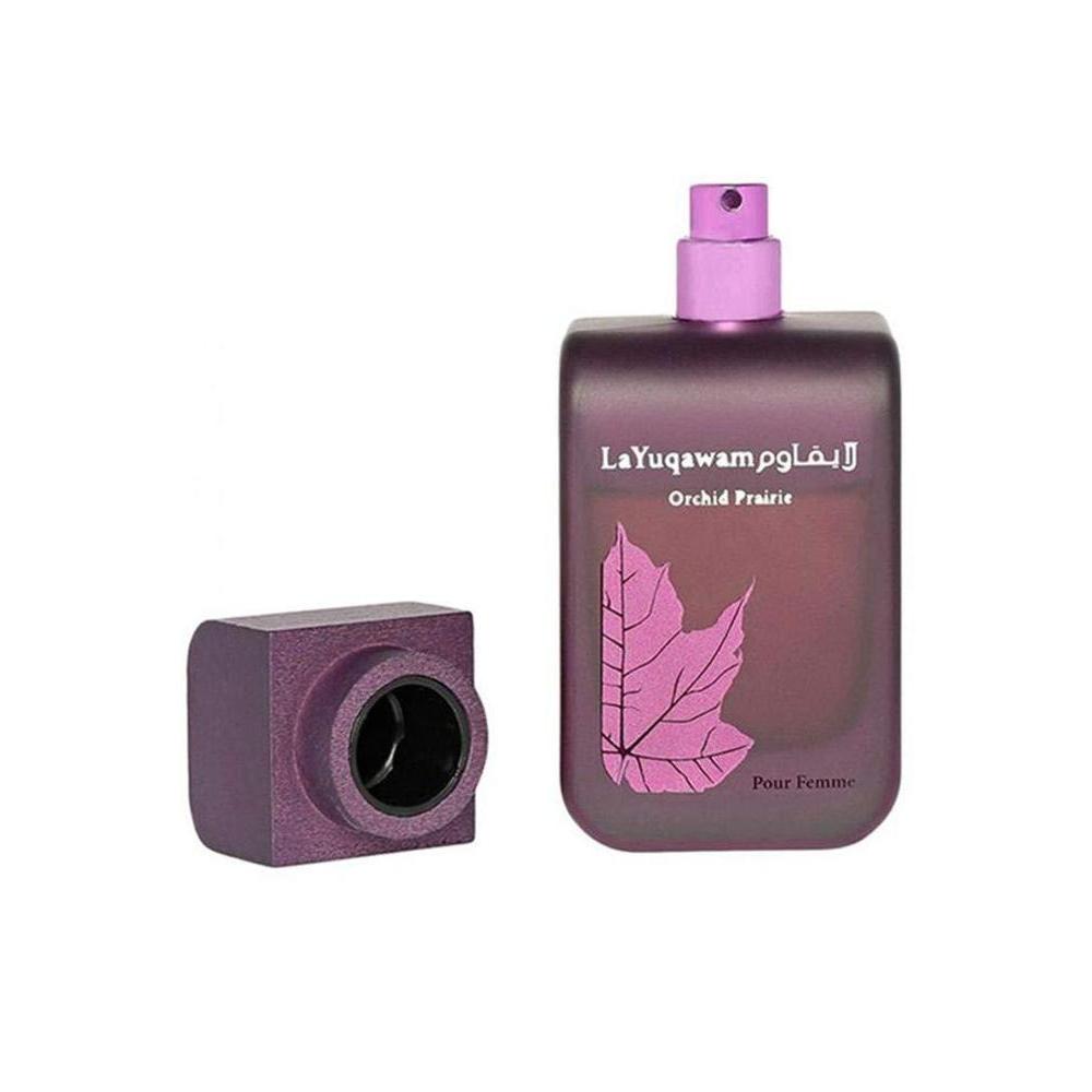 RASASI La Yuqawam Orchid Prairie Eau de Parfum en espray para mujer, fragancia floral de larga duración