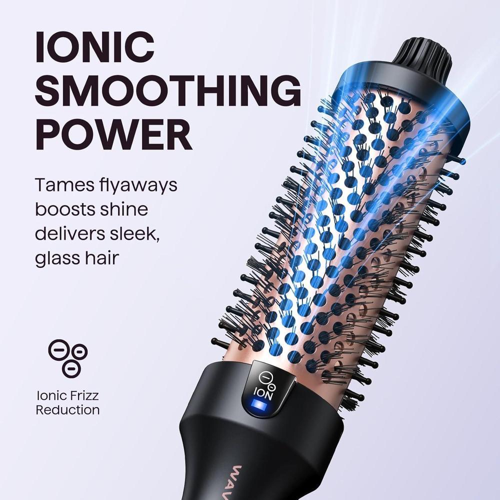 Wavytalk Blowout Boost Thermal Brush, 1.5 inch Heated Round Brush Curling Iron for Blowout Look, Dual Voltage, Ceramic Tourmaline, Ionic Technology, 5 Temperature Settings