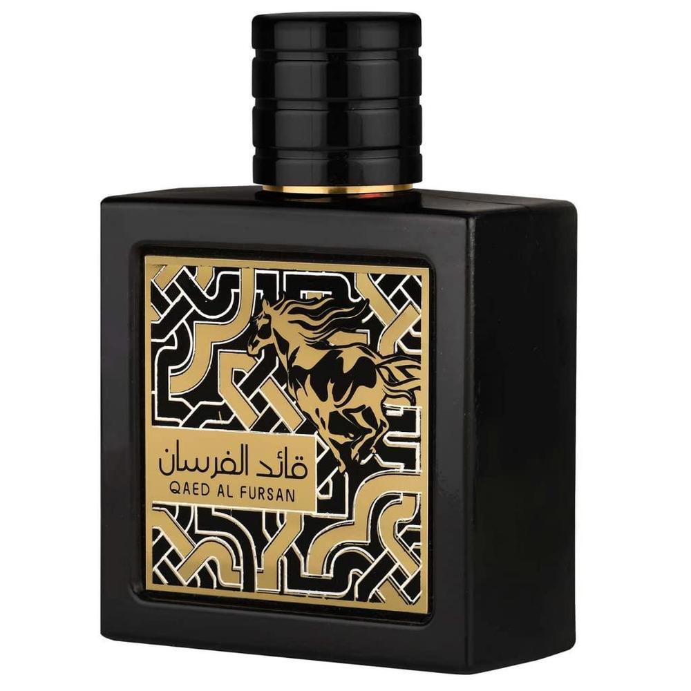 Lattafa Perfumes Qaed Al Fursan Eau de Parfum unisex, fragancia arom‡tica, notas frutales y amaderadas, 90 ml