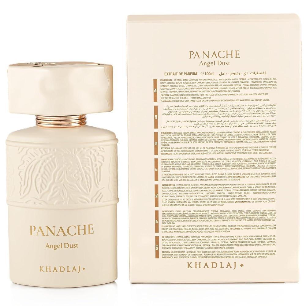 Khadlaj Panache Angel Dust – Sweet, Fruity, Creamy, Musky – Extrait de Parfum Spray Long-Lasting Fragrance for Women, 3.4 Ounce / 100ml