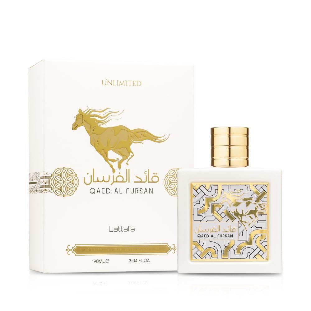 Lattafa Qaed Al Fursan Unlimited Eau de Parfum en spray unisex con aroma c’trico, 90 ml