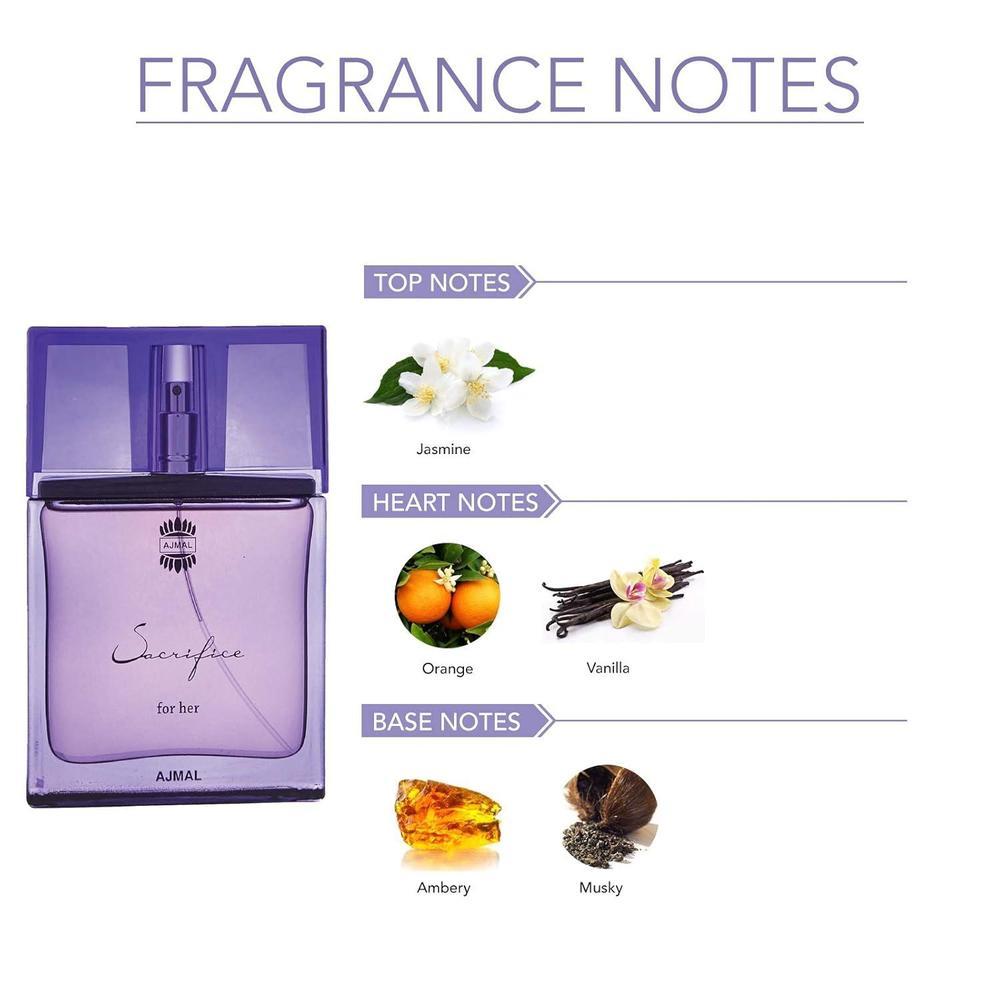Ajmal Regalo de Sacrifice para ella, EDP, aroma de larga duración, perfume floral, regalo para mujeres, fabricado en Dubai