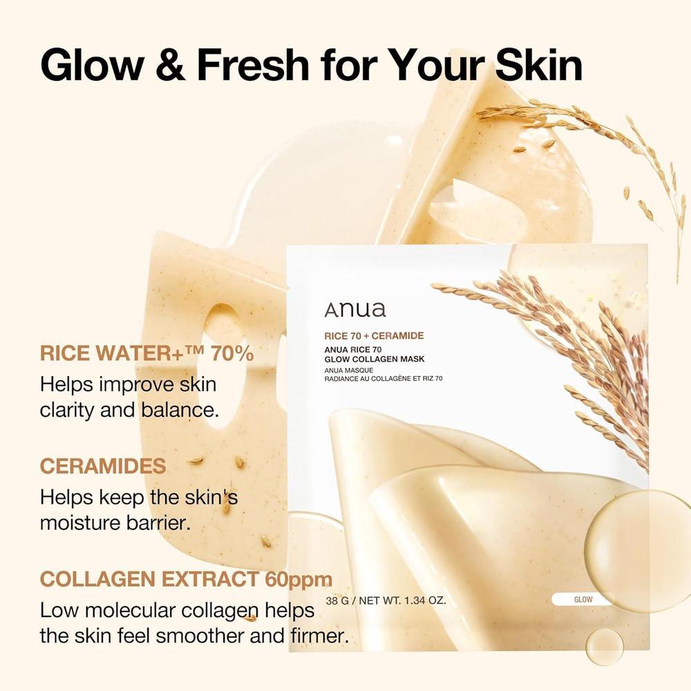 Rice 70 Glow Collagen Mask Overnight 38g