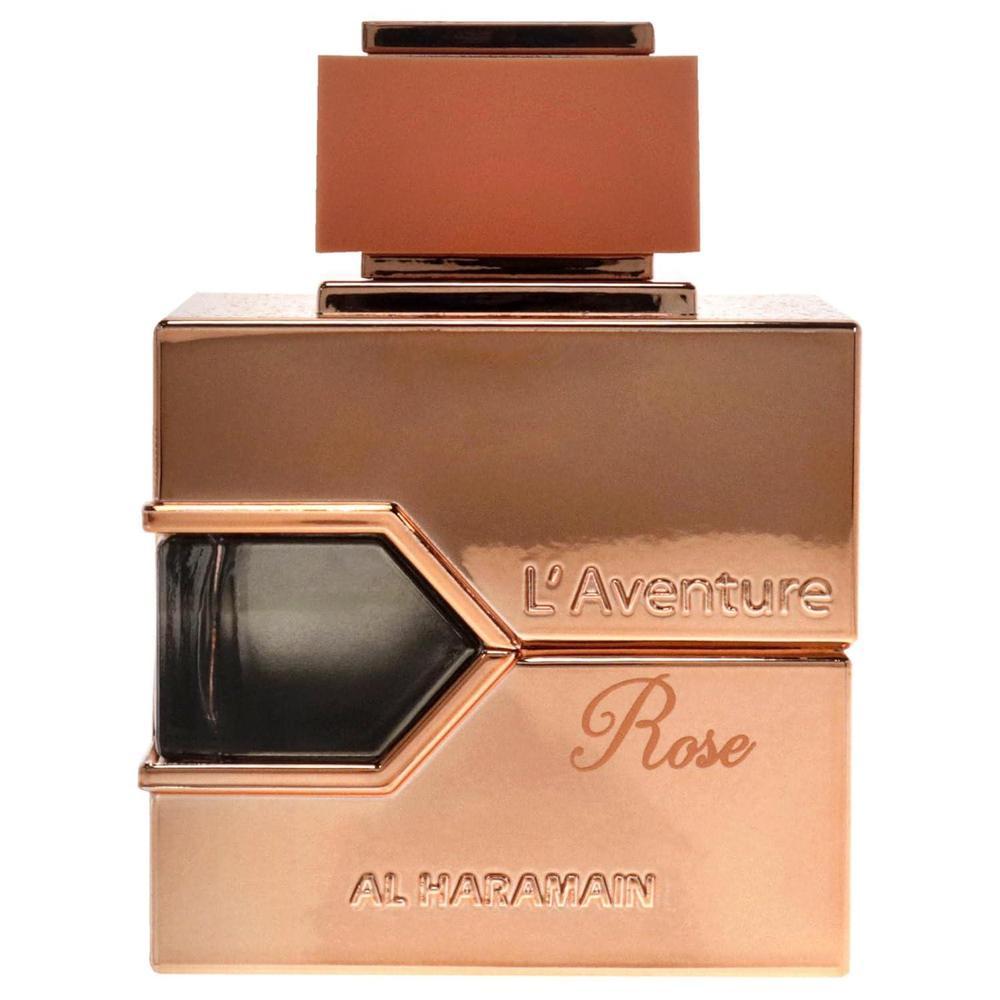 Perfume ‡rabe floral Al Haramain L'Aventure Rose para mujer, larga duraci—n y fragancia floral aterciopelada