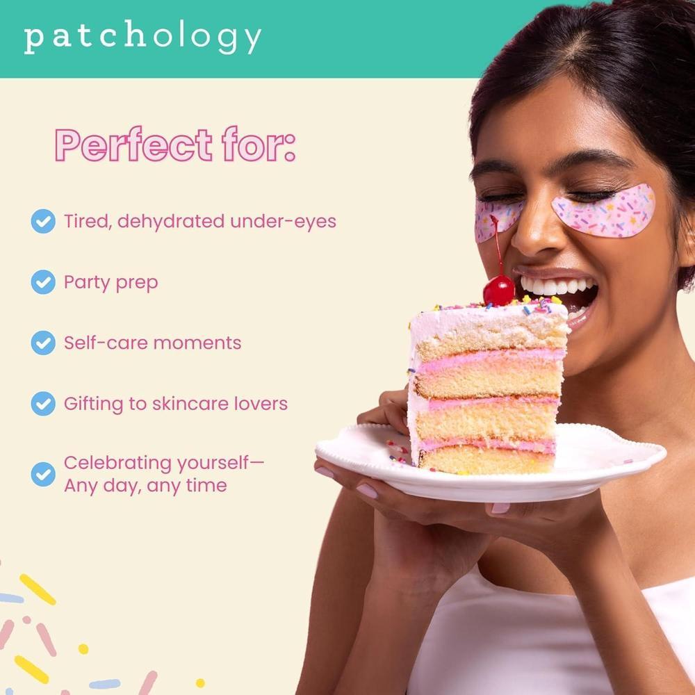 Patchology Eye Want Cake Parches Hydrating Smoothing For Puffy Eyes Dark Circles Fine Lines 5-Pack