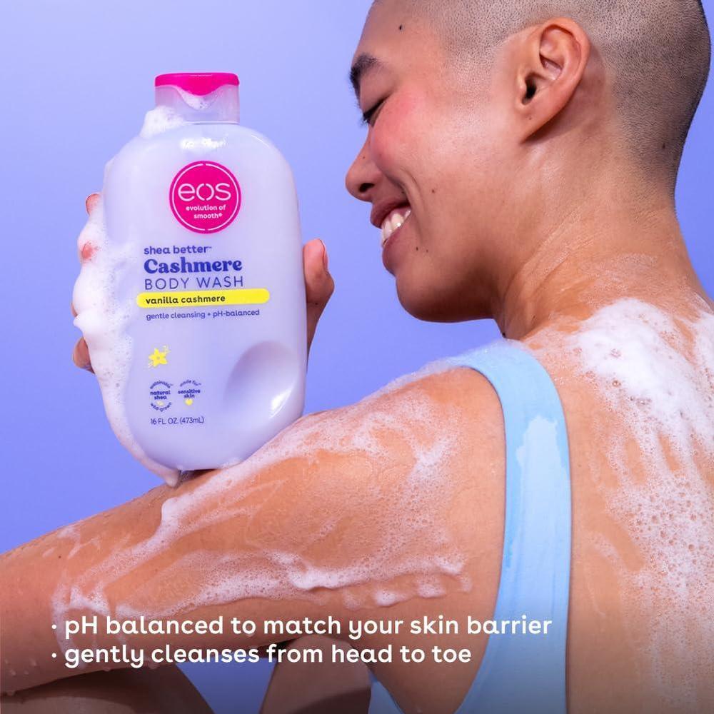 eos Shower Essentials Bundle- Body Lotion, Body Wash, Shave Oil - Vanilla Cashmere