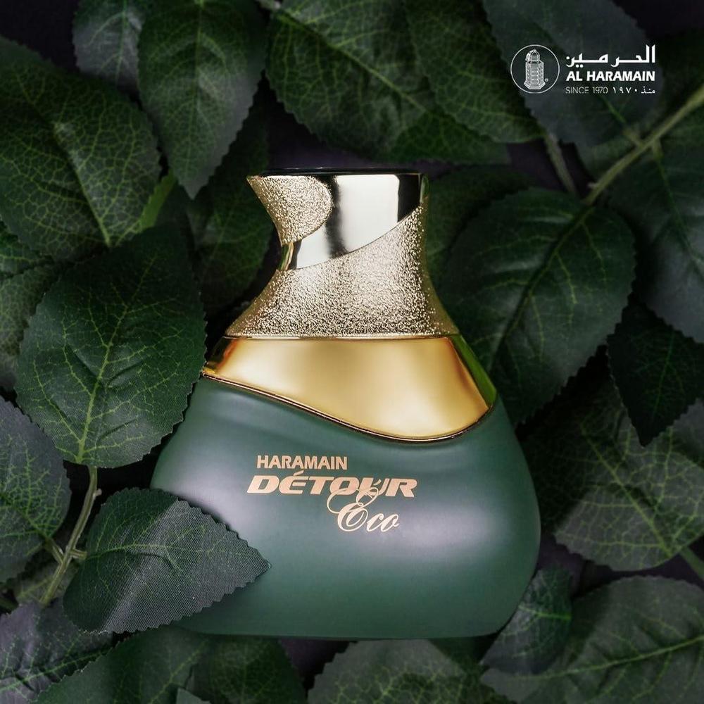 Al Haramain Detour Eco para Unisex EDP Spray con Fragancia Fresca y Ecológica, Ideal para Hombres y Mujeres