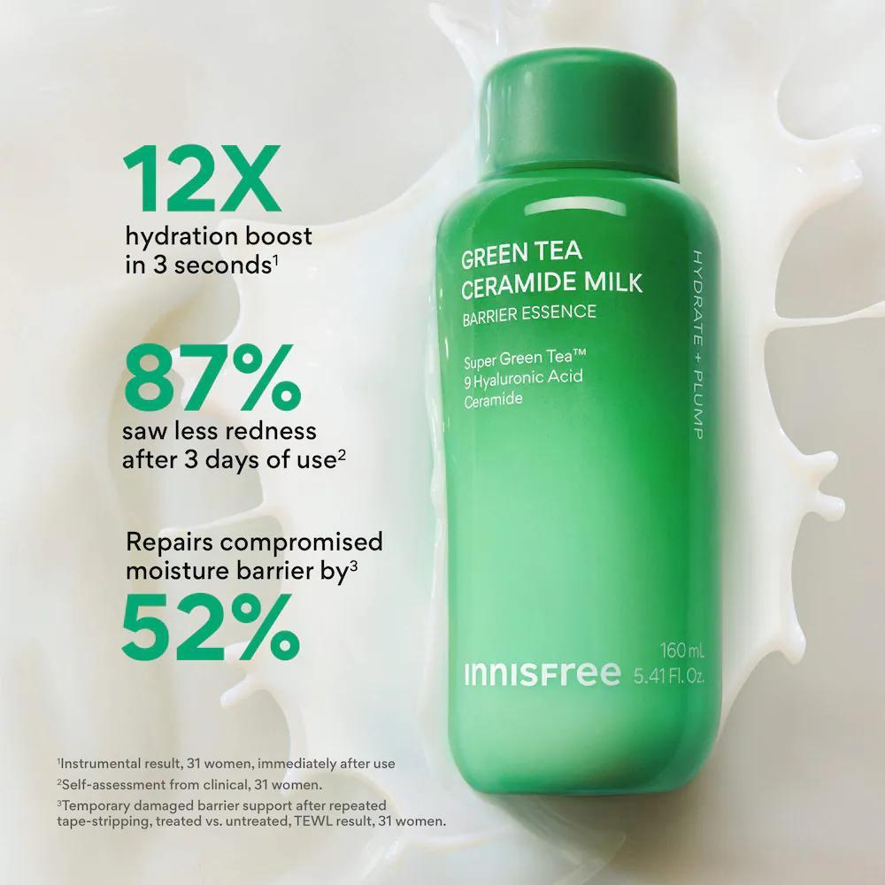 Green Tea Ceramide Milk Toner for Hydration & Barrier Repair