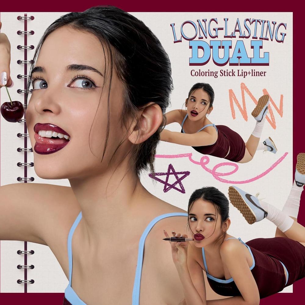 Lip Liner Dual Coloring Stick Satin Finish 1.2g